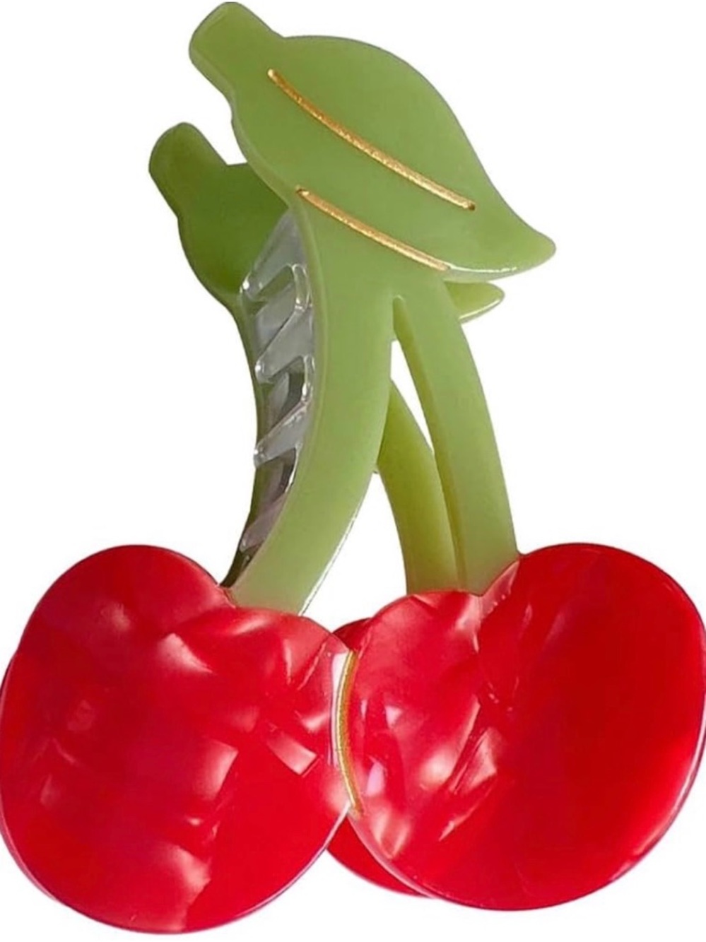 ASOS Red Cherry Hair Clip with Green Stem NEW